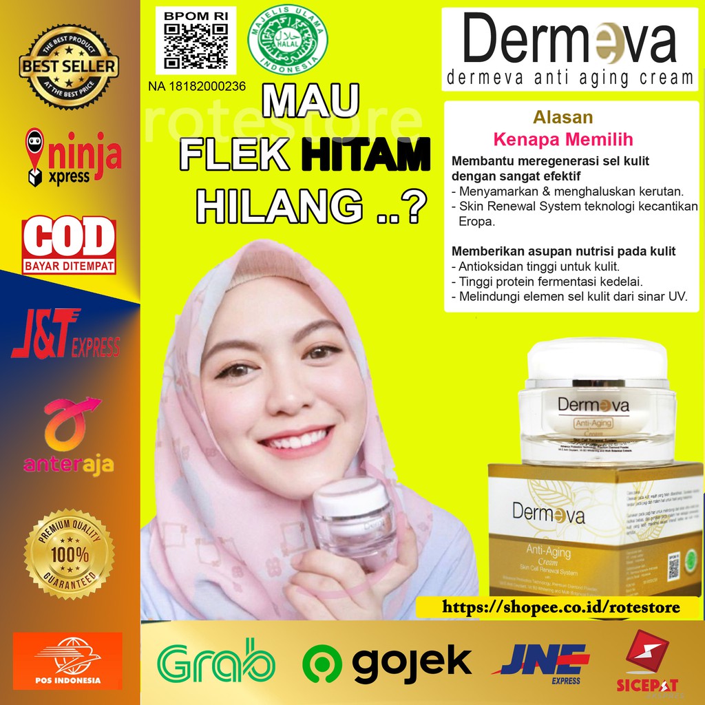 #DERMEVA ANTI AGING CREAM ORIGINAL CREAM ANTI AGING BPOM