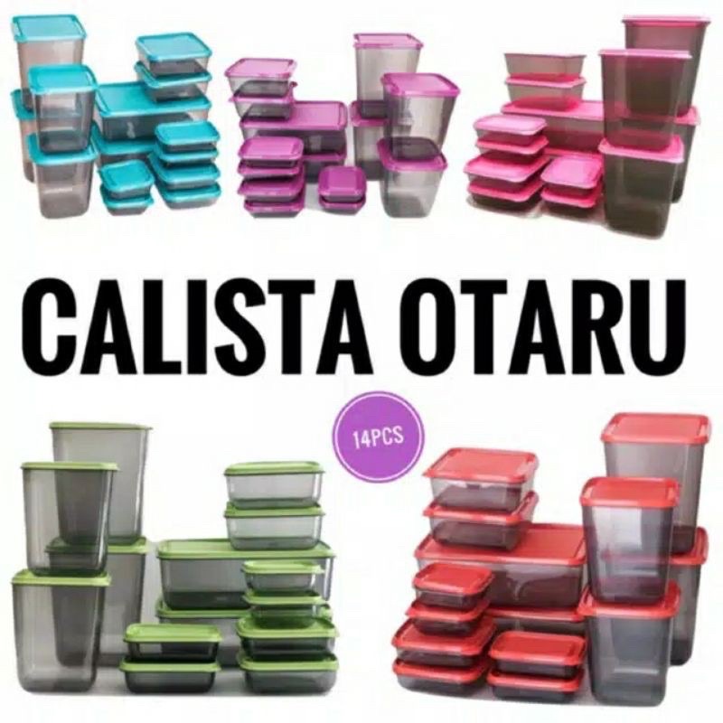 Calista Otaru 14pcs / Tempat Penyimpanan makanan / Kotak toples