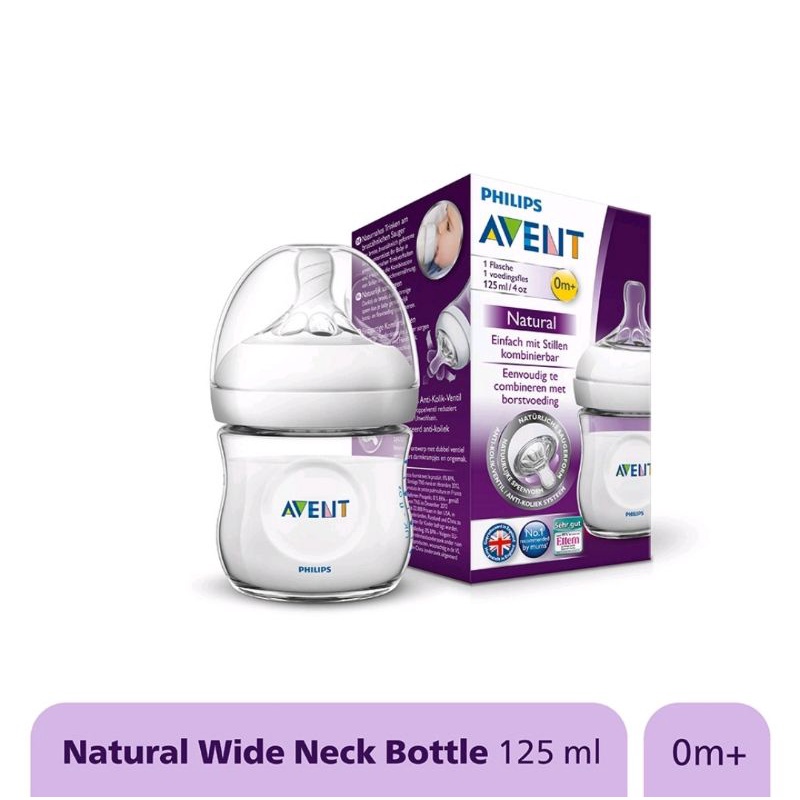 Avent botol natural 125ml SCF690/13 / botol susu wide neck 125ml