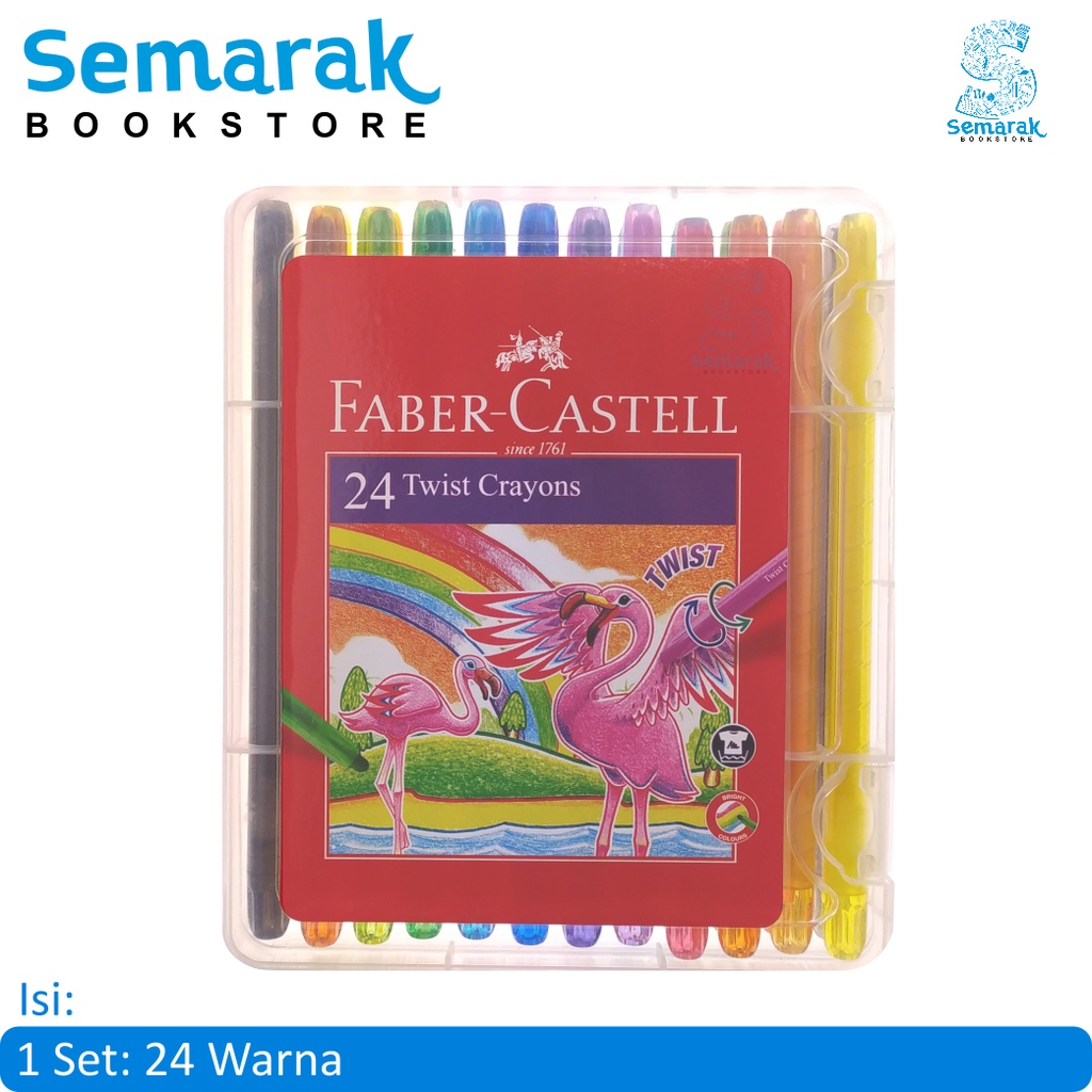 

Faber Castell Twist Crayons Krayon Putar Tidak Mudah Patah - Set 24 Warna