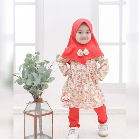 Baju Anak Taalia Legging Set / Baju Muslim Anak Perempuan eLBi Cantik 1-6 Tahun / Gamis Anak