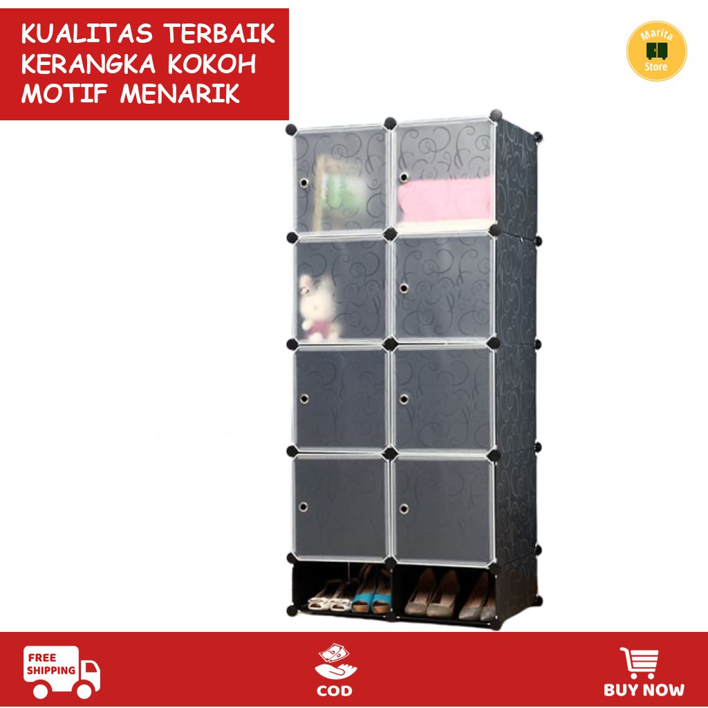 Lemari Baju Pakaian Kamar Kos Pict Anti Rayap Portable Praktis Mudah