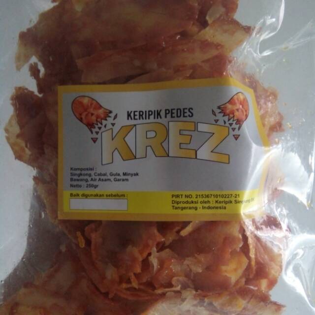 

Keripik singkong pedas KREZ