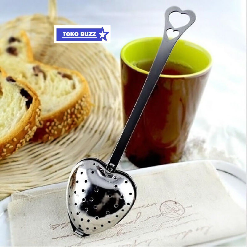 Sendok Saringan Teh / Heart Tea Infuser Stainless