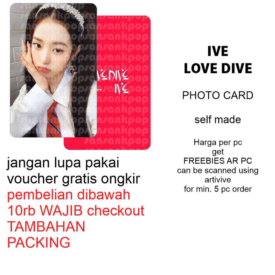 photocard ive lovedive unofficial