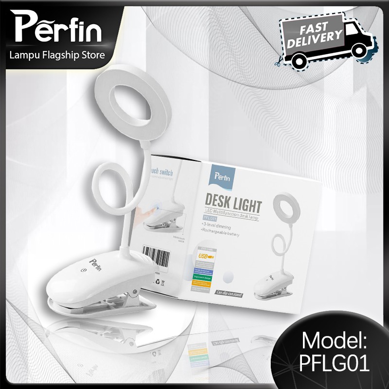 PFLG01 lampu Charge Usb/Lampu Meja Belajar Led Jepit/lampu Meja Led