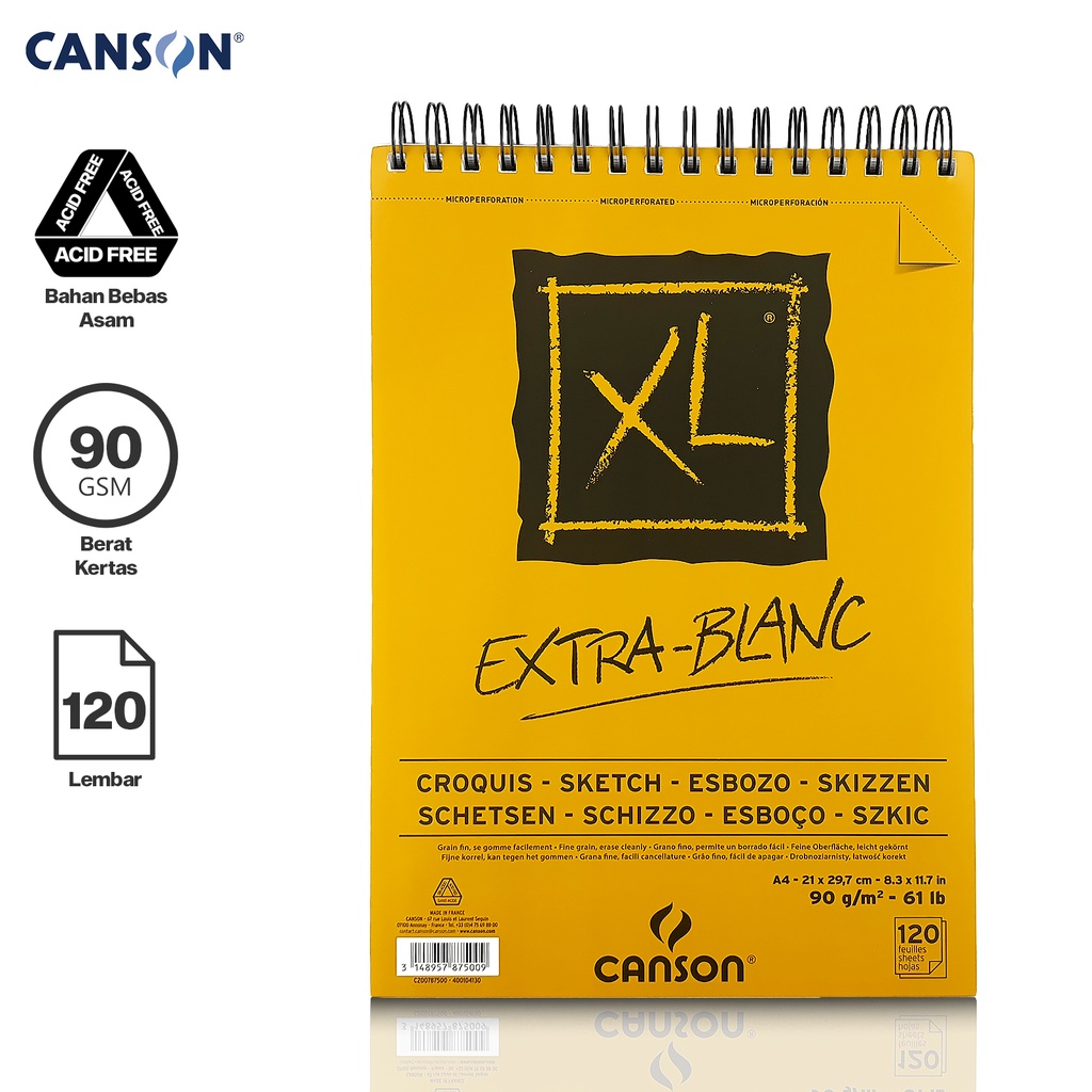 

CANSON XL Extra-Blanc Buku Sketsa 120 Lembar Ukuran A4