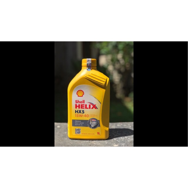 OLI SHELL HX5 15W-40 GALON 1 LITER VERIFIED QR BARCODE OK