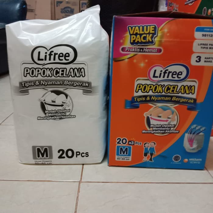 Lifree Popok Celana Dewasa M 20 | Lifree Light Jumbo M20