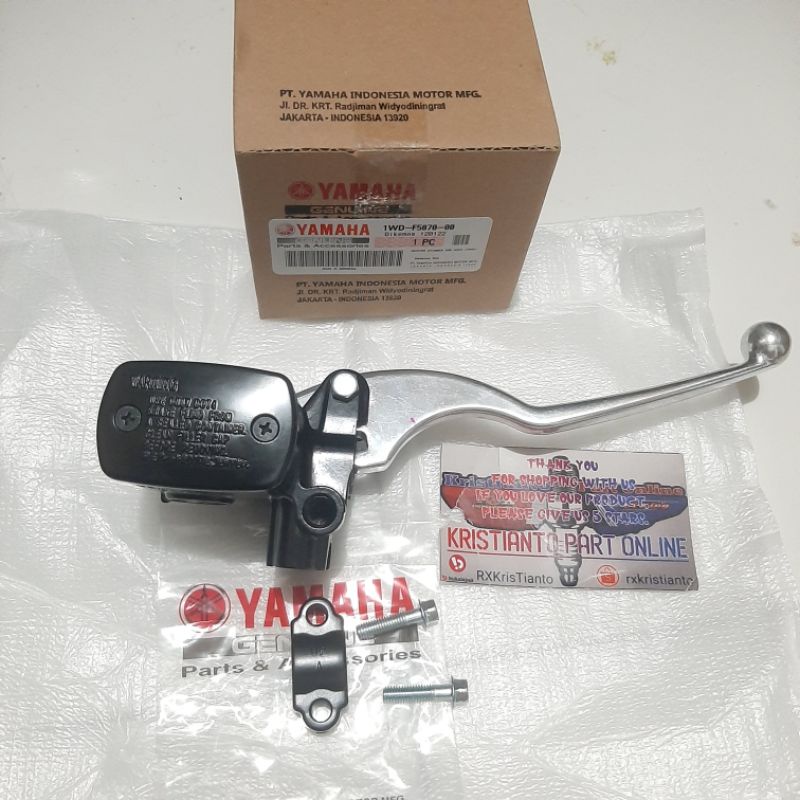 master rem depan dan handel handle rem r25 R25 xmax plus switch rem pnp rxking rxk rxs scorpio vixion cb gl tiger megapro satria f1zr original-Silver