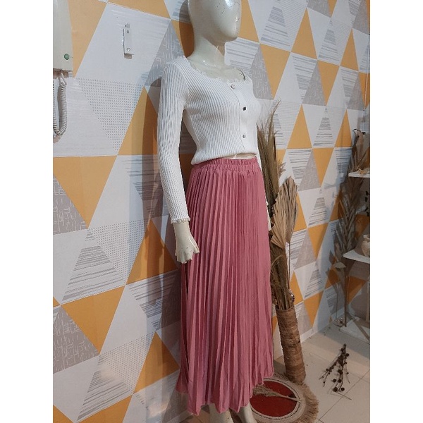 Rok Rempel Pink Salem/Rok Pink Wanita/Rok wanita preloved/Rok Murah /Rok Preloved
