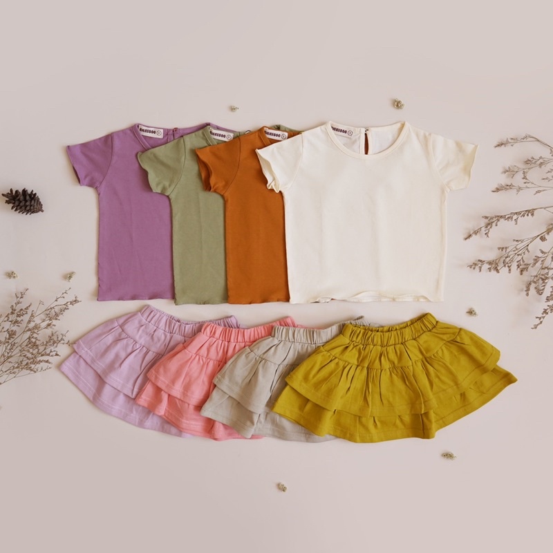 DAISY Skort Set Kiekeboo Setelan Rok Anak 1-4thn