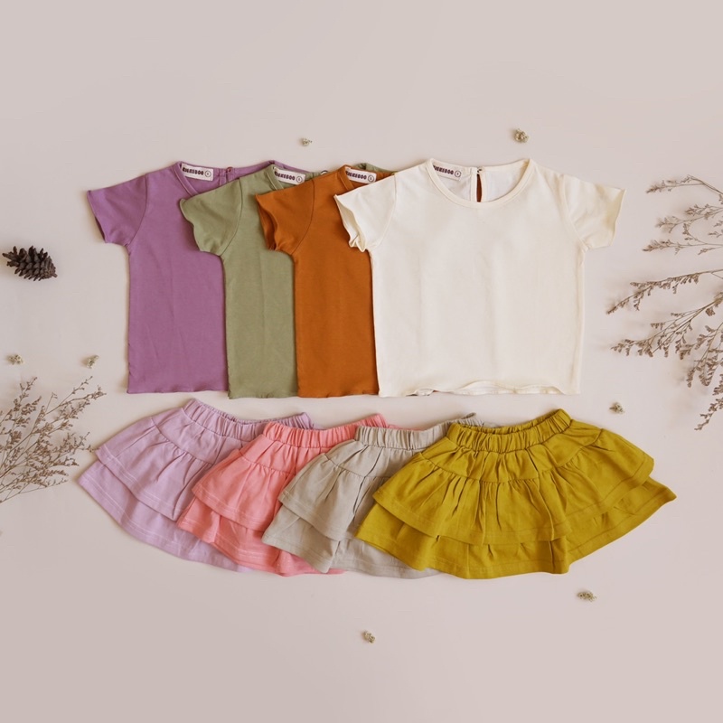 DAISY Skort Set Kiekeboo Setelan Rok Anak 1-4thn