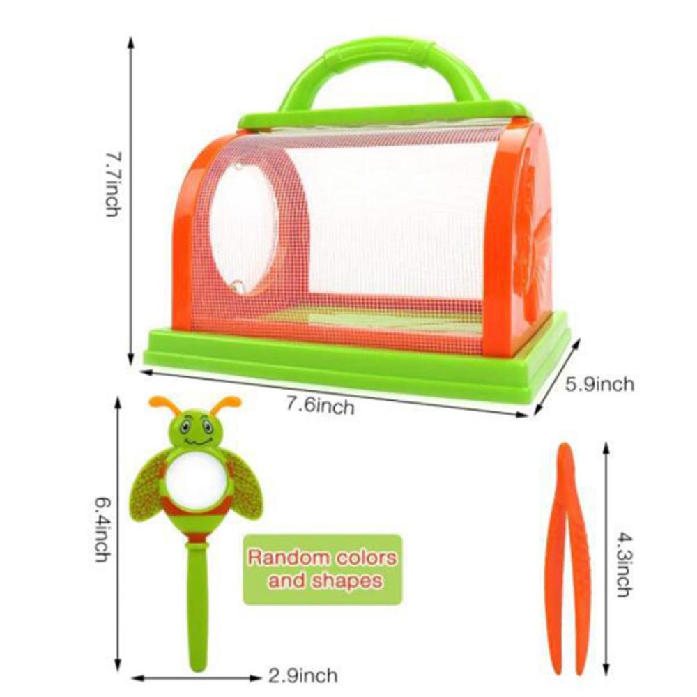 Timekey Mainan Edukasi Anak Model Kotak Serangga Butterfly Habitat Lipat Portable Untuk Outdoor L6T1