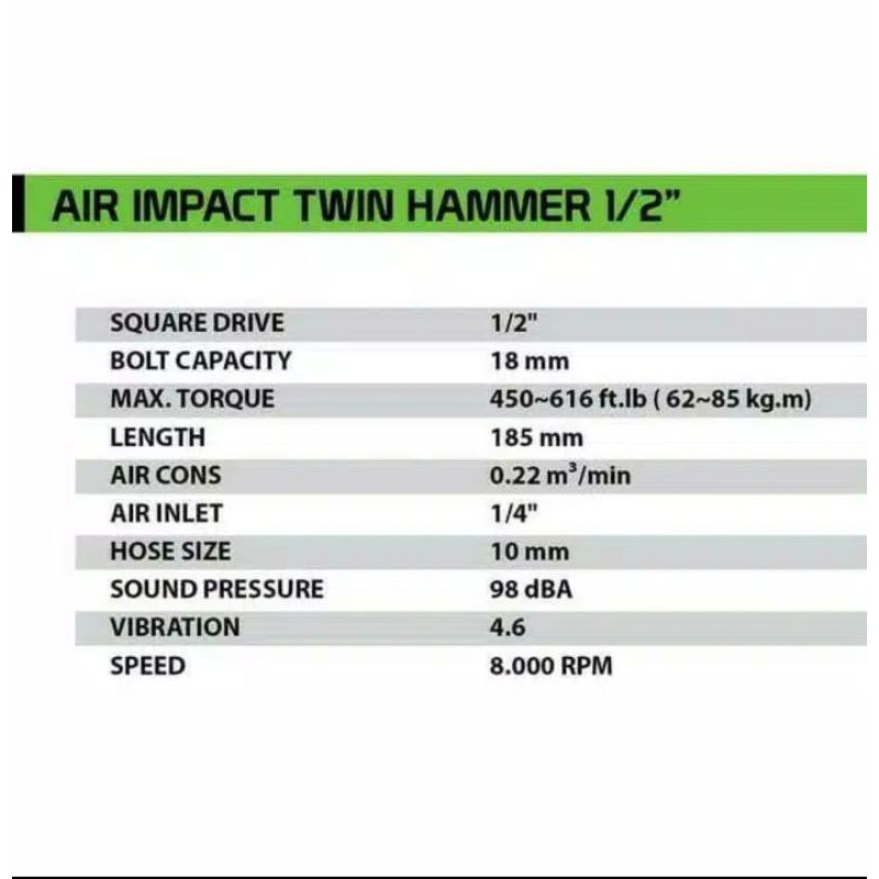 Air impact 1/2inch Tekiro