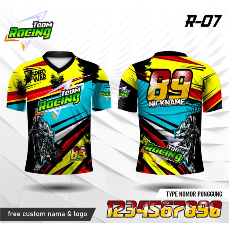 jersey racing baju balap motor/mobil