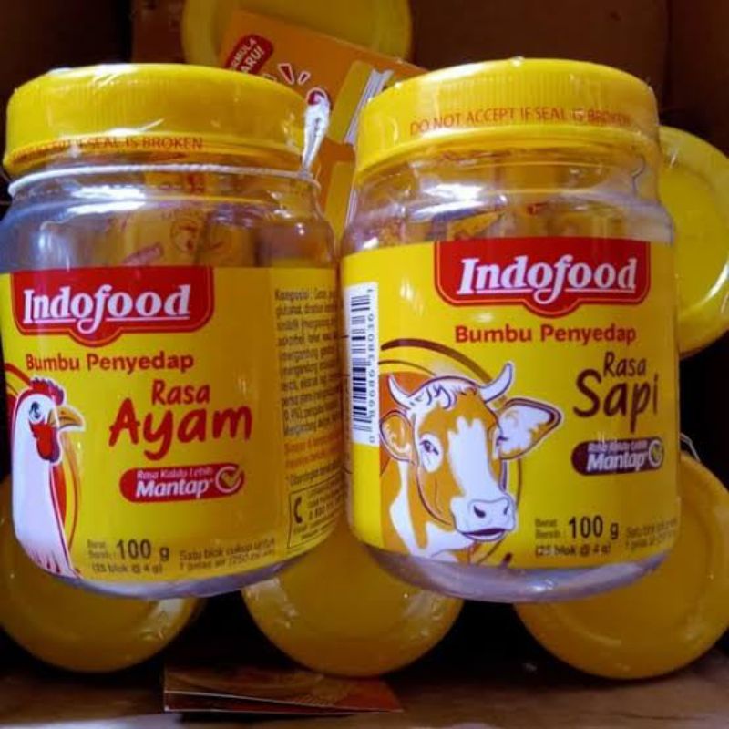 

Indofood Bumbu Penyedap 100gr isi 25 Blok @4gr rasa Sapi Ayam Kaldu Cube Blok