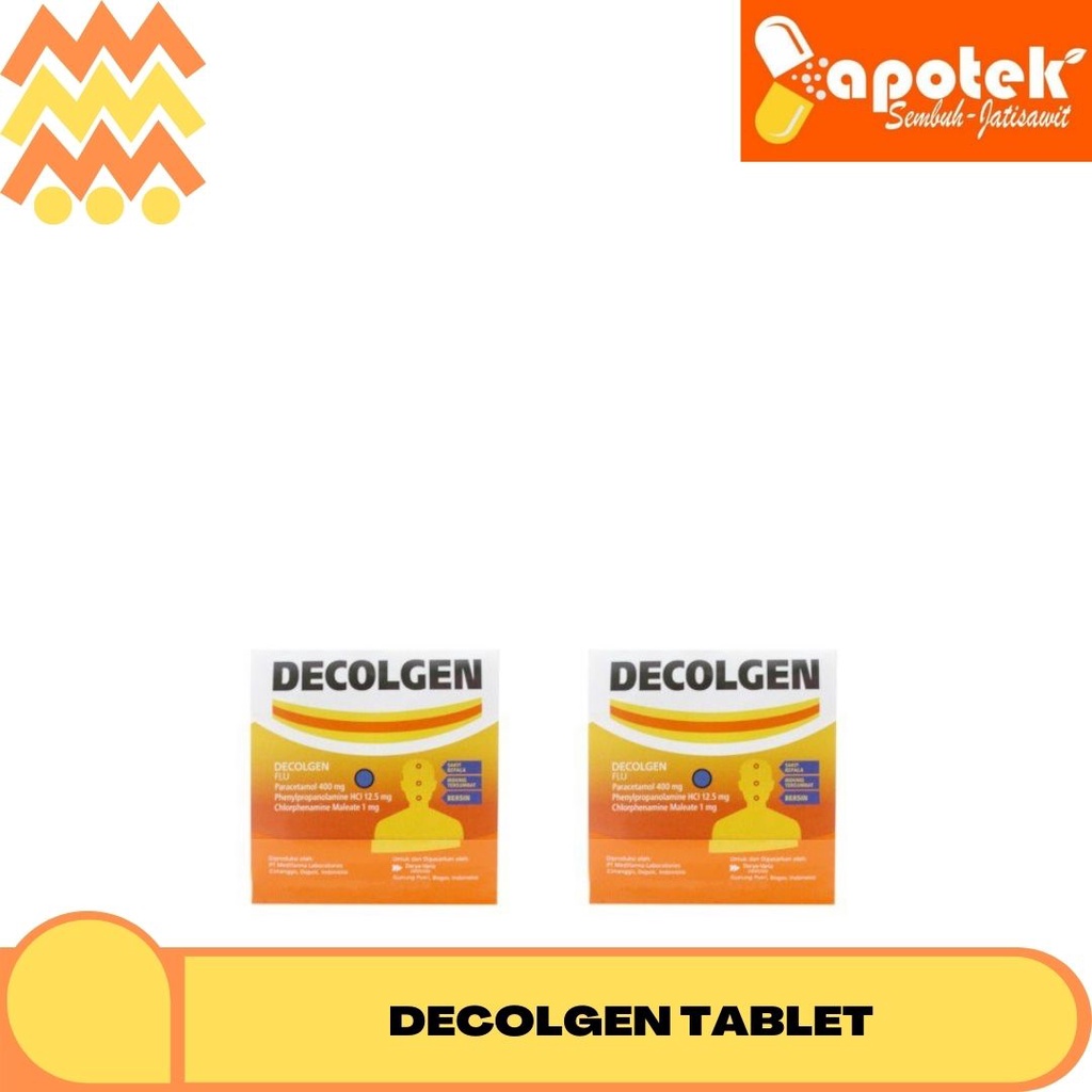 DECOLGEN TABLET OBAT FLU / PILEK DENGAN PARACETAMOL