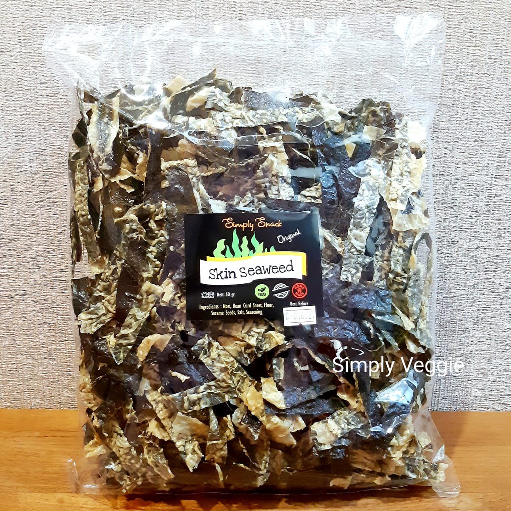 

Vegetarian Skin Seaweed Mentah 1kg / Kerupuk Seaweed Vegan Mentah