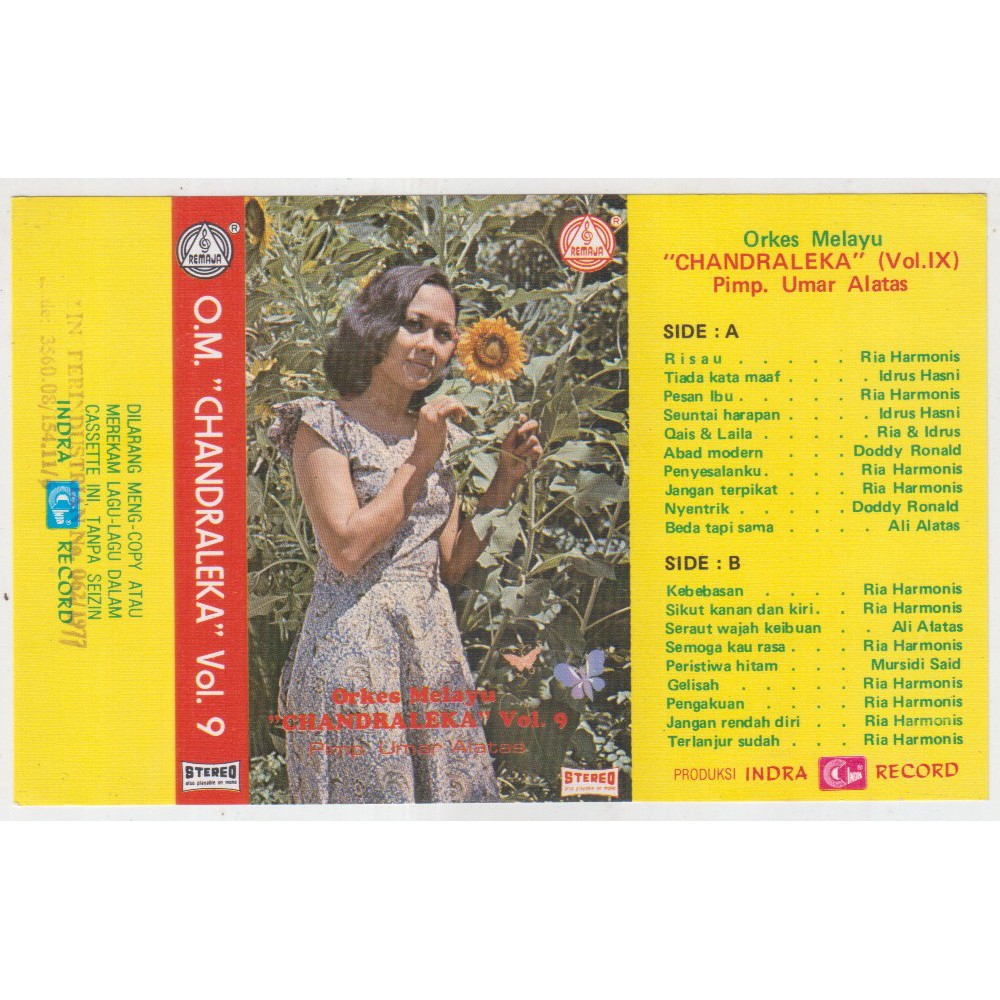 COVER SAMPUL KASET ORKES MELAYU CHANDRALEKA VOL IX