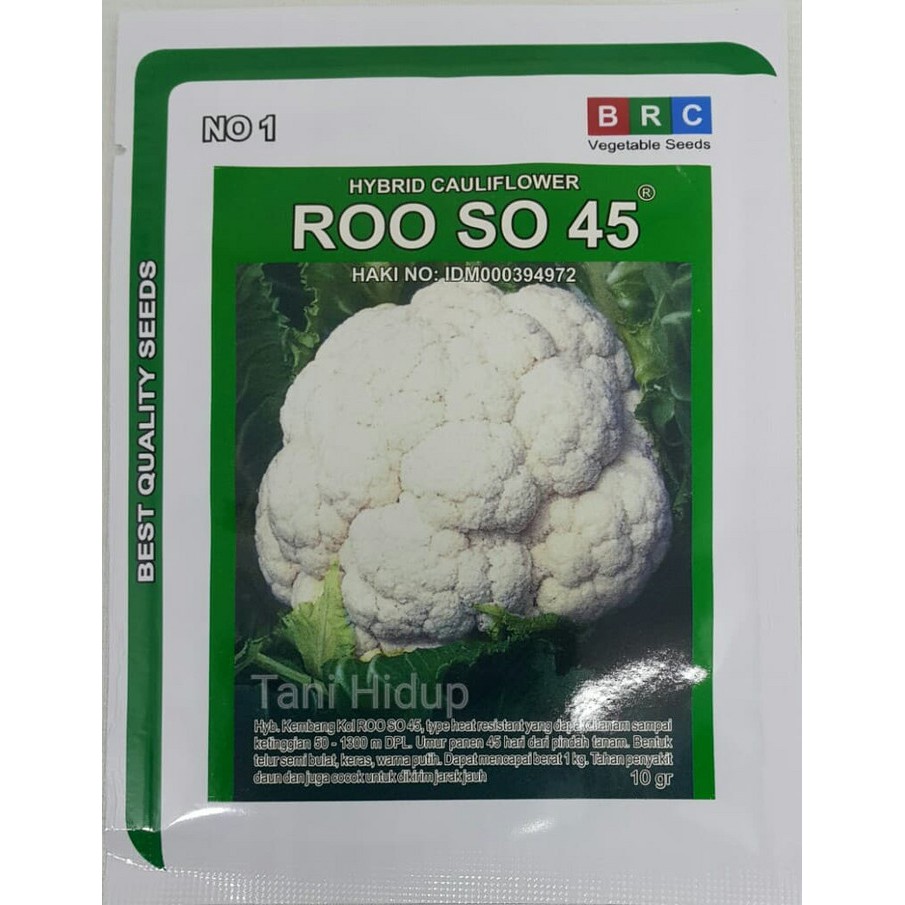 Order Langsung Benih Bunga Kol Blumkol Roo So 45 kemasan 10 gram Murah
