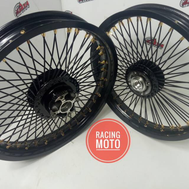 PAKET VELG RUJI 72 MOTOR SONIC 150-SUPRA X125 VELG RING17X185-215 PLUS STEL VELG LENGKAP