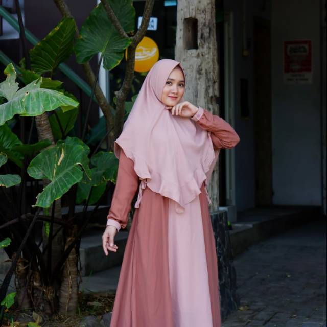 GAMIS SET KHIMAR, GAMIS HAURA ORI BY AKIFA