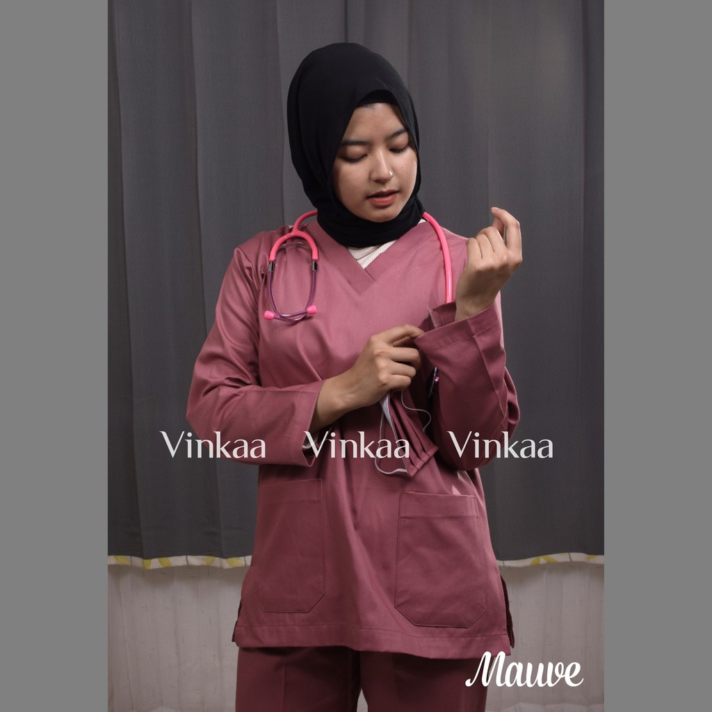 BAJU STENEN / BAJU OKA model V-Neck ( JAPAN DRILL PREMIUM )Uk XL dan XXL