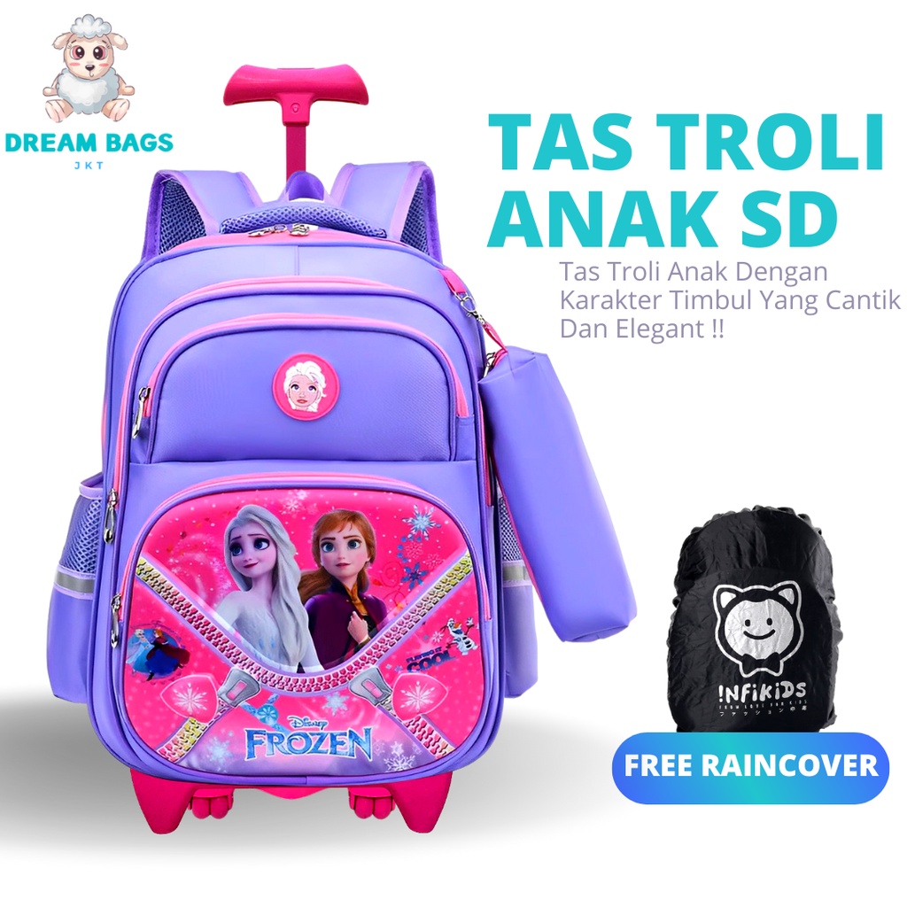 Tas Troli Anak Perempuan SD Import DB-638 Tas Koper Anak Perempuan