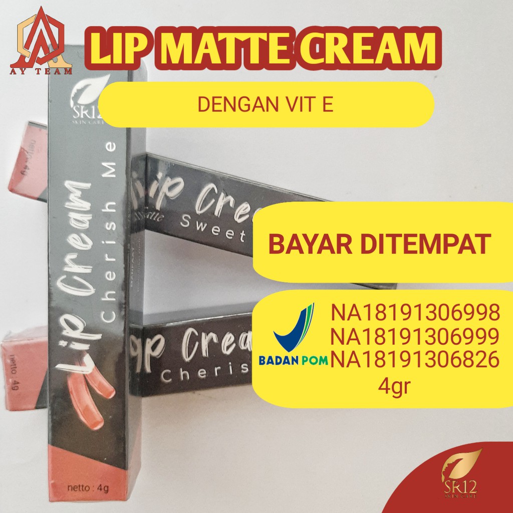 ** LIP MATTE CREAM ** SR12 LIP MATTE TAHAN LAMA | LIP MATTE RINGAN | LIP MATTE AMAN | LIP MATTE BPOM