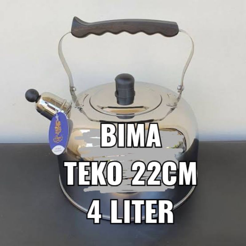 BIMA PRIMA TEKO BUNYI 22CM 4 LITER STAINLESS STEEL WHISTLING KETTLE