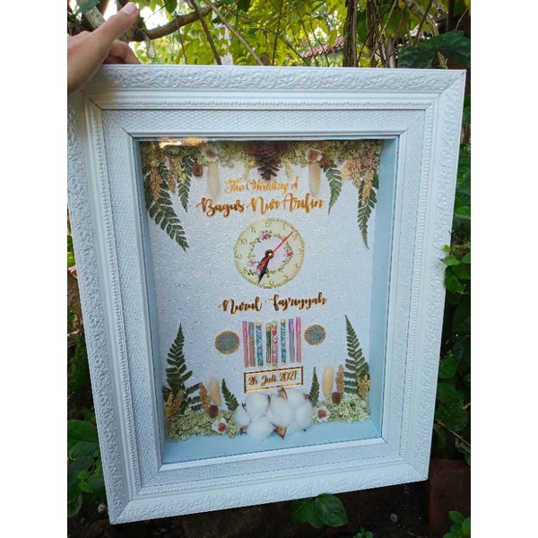 mahar rustic frame, mahar uang tema rustic Mahar Pernikahan