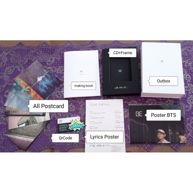 Booked Sharing Album Be Bts Outbox Frame Cd Lyrics Poster Making Book Postcard Photobook Shopee Indonesia
