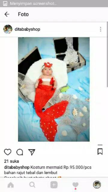 Ready Bandung Kostum Mermaid Bayi , Kostum Foto Bayi KOSTUM FOTO ANAK LUCU KOSTUM KARAKTER ANAK DAN BAYI KOSTUM FOTO BAYI