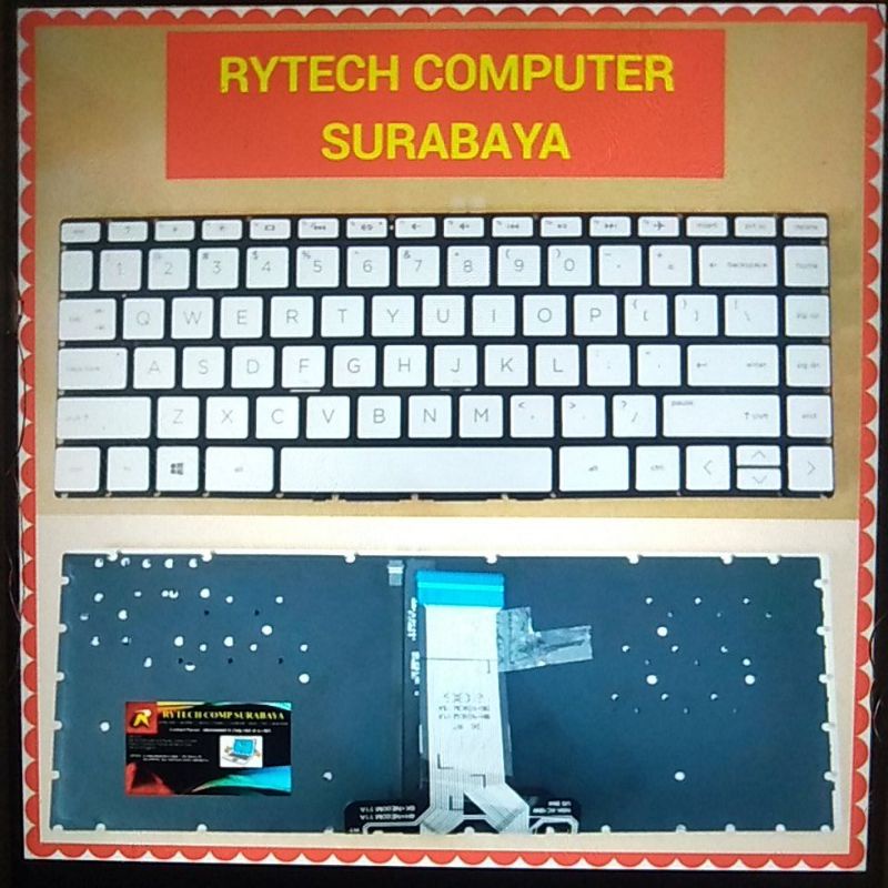 Keyboard HP 14s-cf2518tu 14s-cf1046tu 14s-cf1051tu 14s-cf2516tu Silver