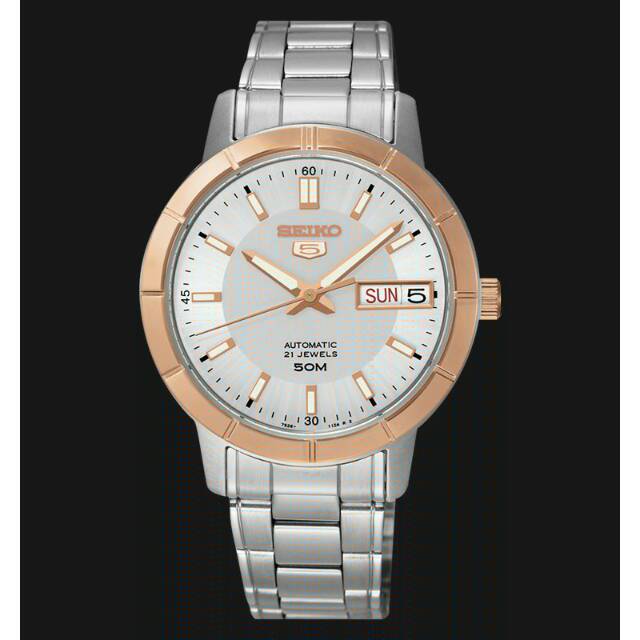 jam SEIKO 5 wanita automatic SNK894K1 Silver Rosegold