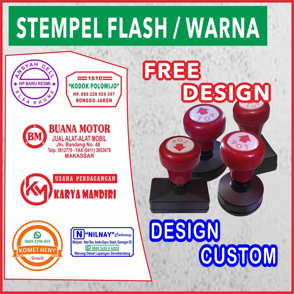 

Stempel Warna Stempel Otomatis Stempel Flash