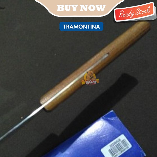 Made in Brazil INOX SS Tramontina TAJAM GOLOK Dapur 6in Gagang Kayu