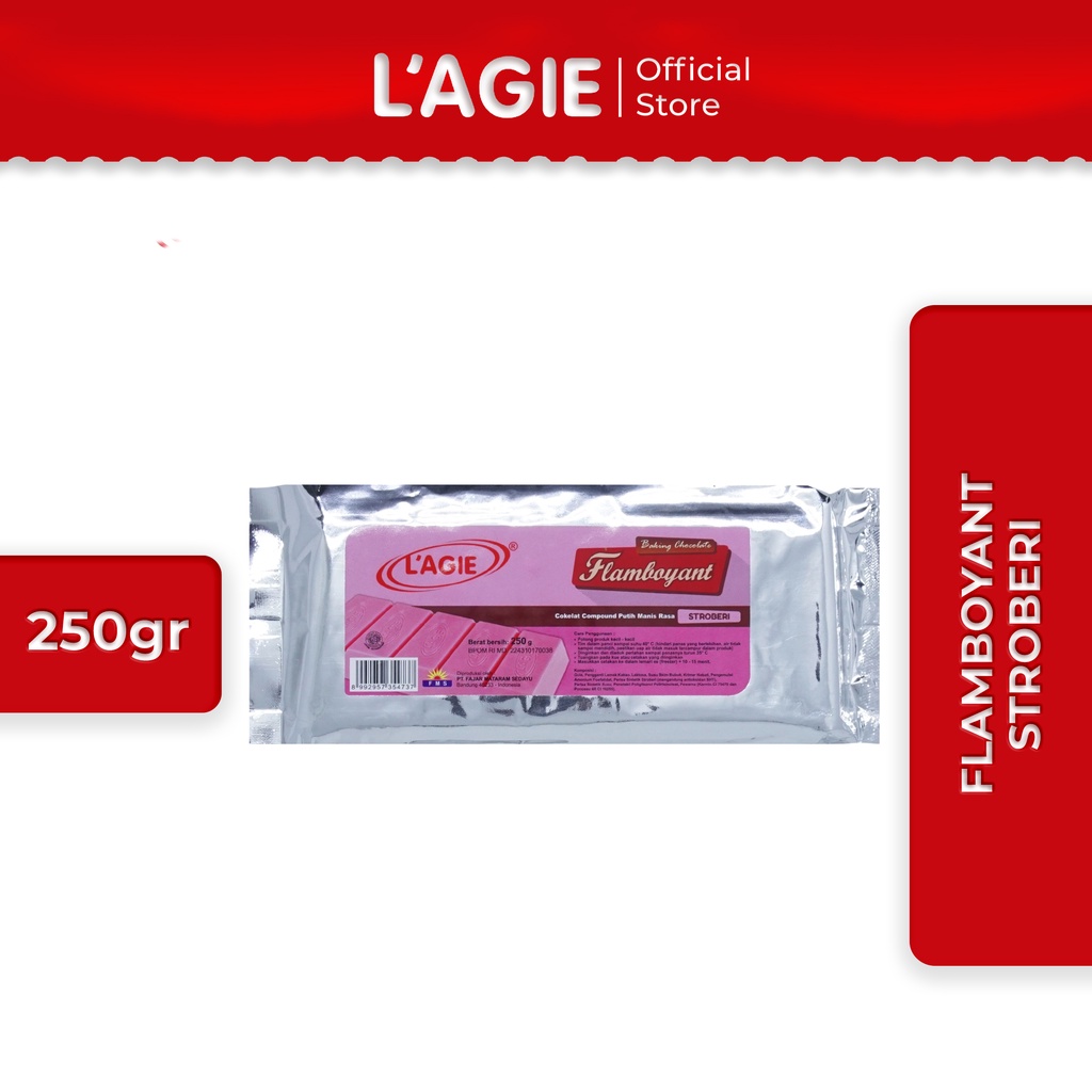 

Lagie Coklat Blok Merah Muda Flamboyant Stroberi 250gr