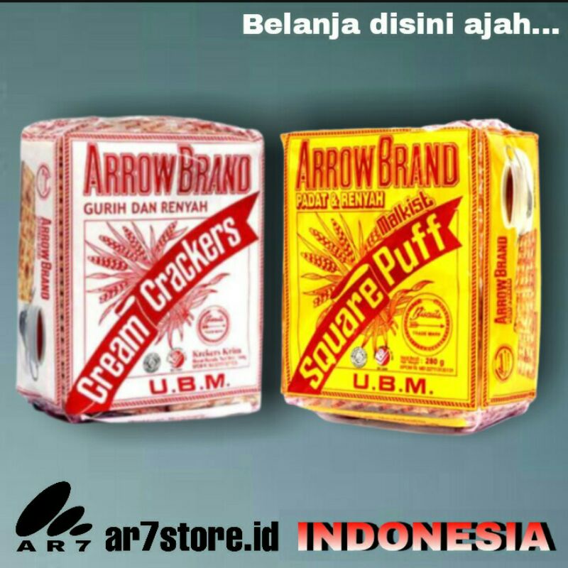 

ARROW BRAND biskuit gabin 360 gr Square Puff/Cream Crackers