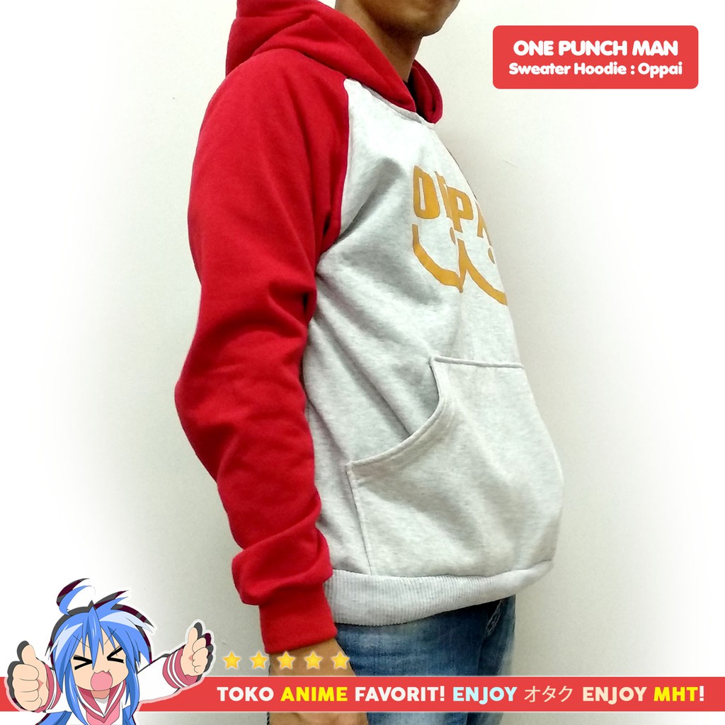 Jaket One Punch Man Saitama Oppai Merah