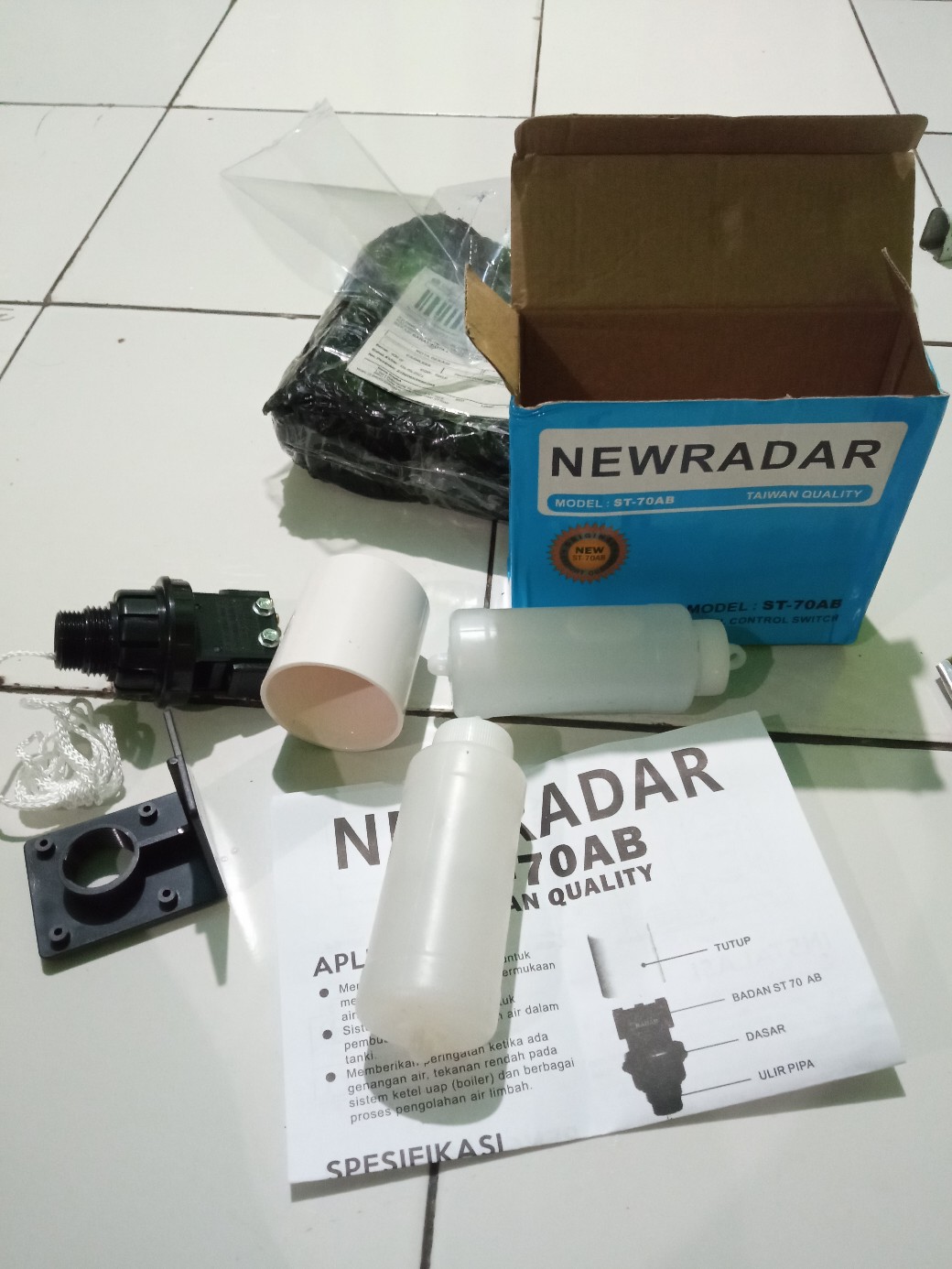 1 Set | Pelampung Air Radar St-70ab Biru / Toren Otomatis / New Clear St70ab