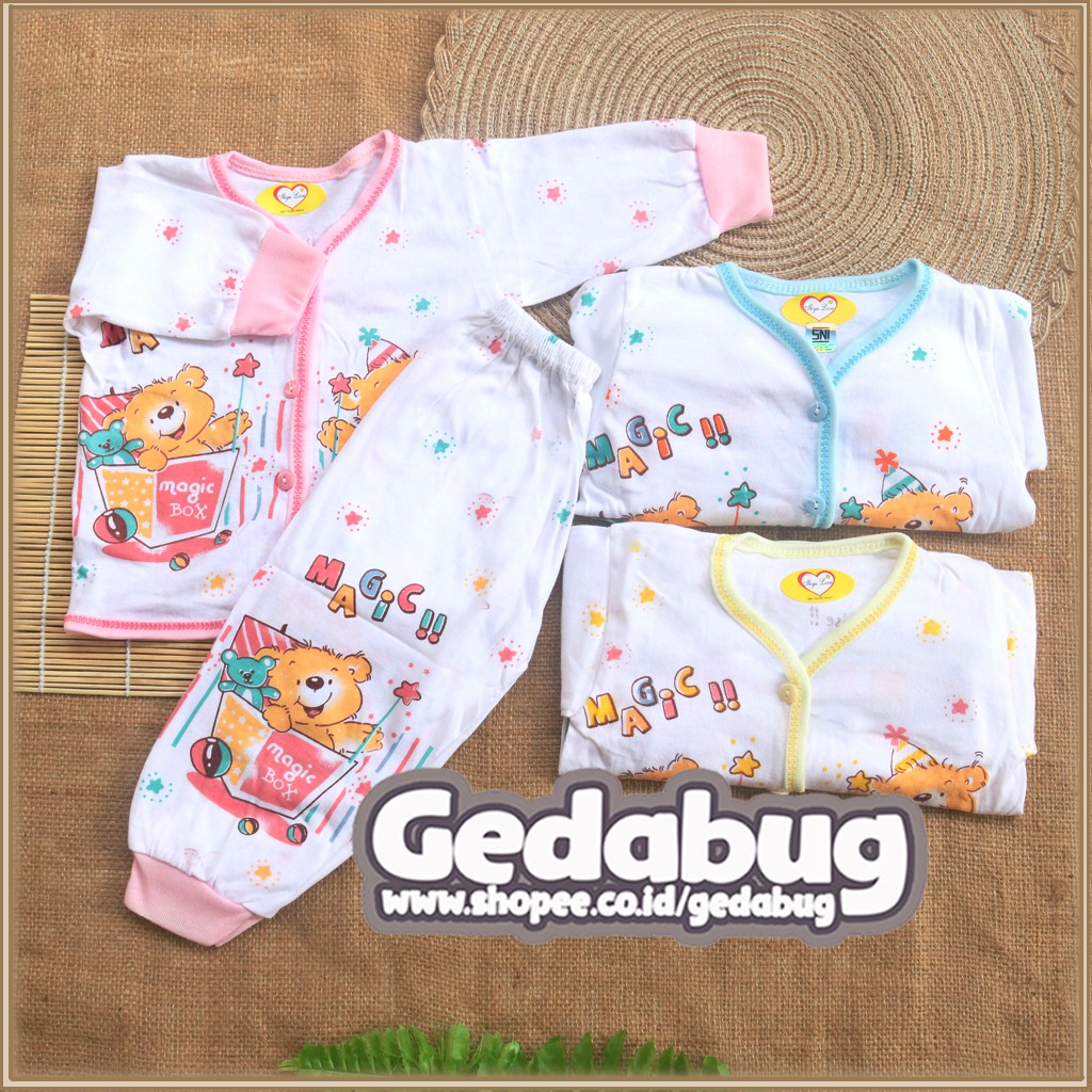 1 Setel - Setelan Panjang Bayi Ikyu Love | Baju panjang + Celana Panjang Bayi