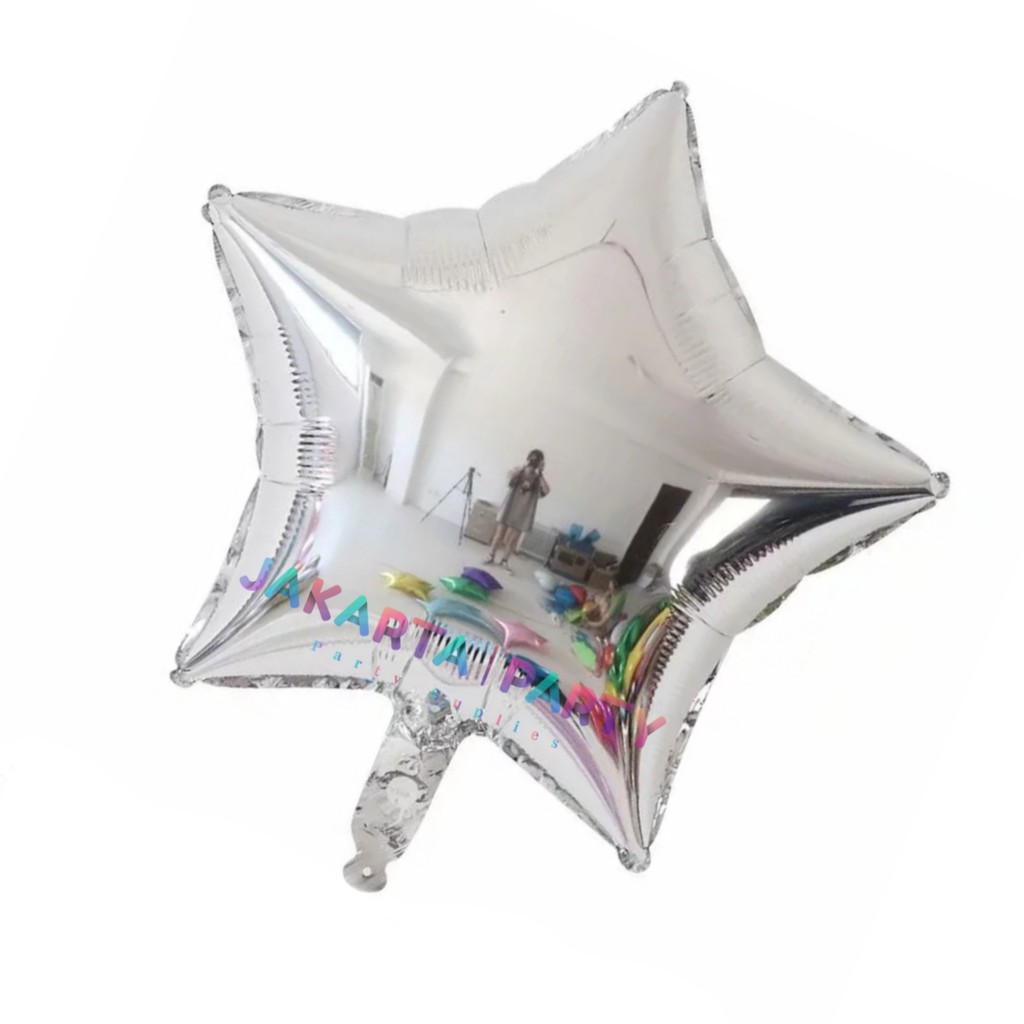 Balon Foil Star Silver / Balon Foil Star / Balon Bintang