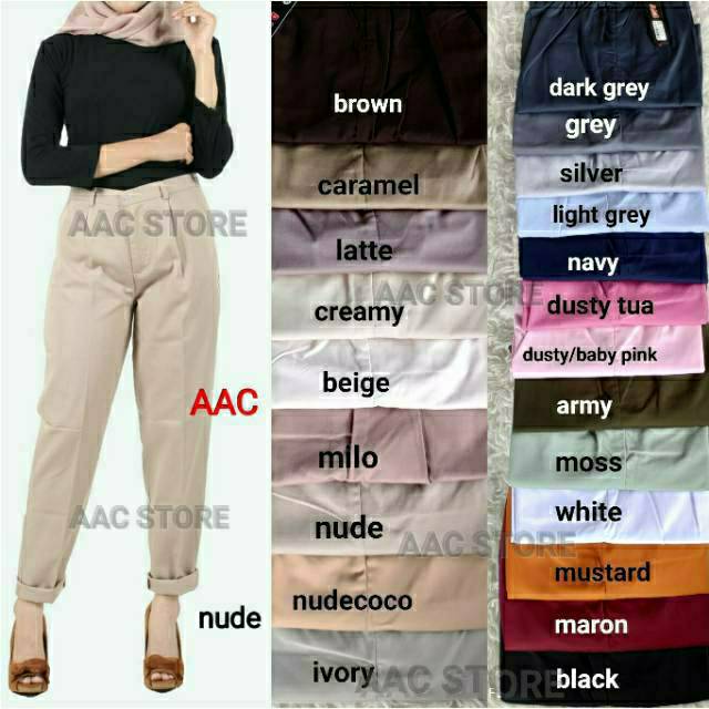 Celana Panjang Wanita Premium / Baggy Pants Premium American Drill / Celana Baggy Pants SlimFit