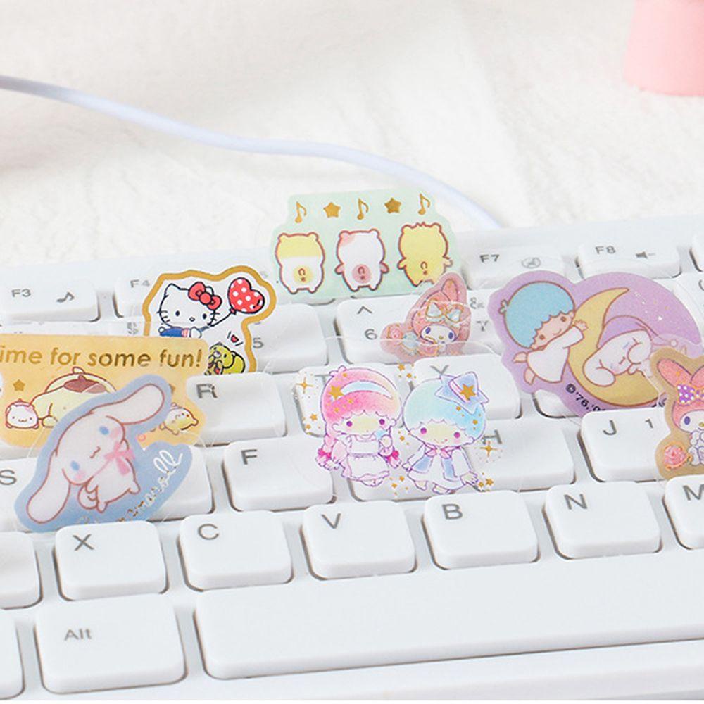 Agustina Stiker PVC Aksesoris Kantor Kawaii Album KT Kucing Dccor Label Laptop Skin Sticker Alat Tulis Kartun Hias Stick