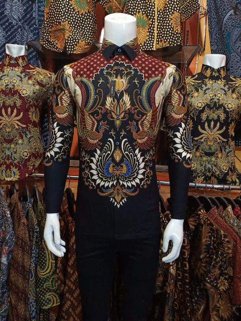 Ahn Blouse Batik Wanita Kombinasi / Batik Wanita Kantor / Seragam Batik Wanita Kantor / M L Xl Xxl