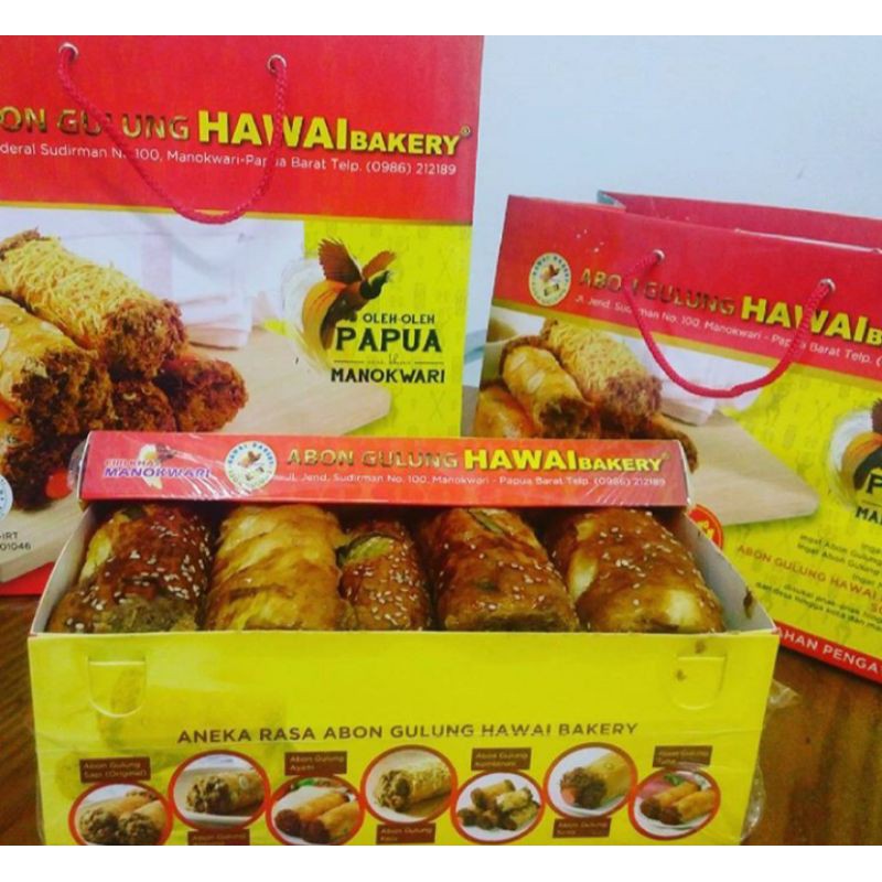 abon gulung hawai bakery khas manokwari papua ukuran besar