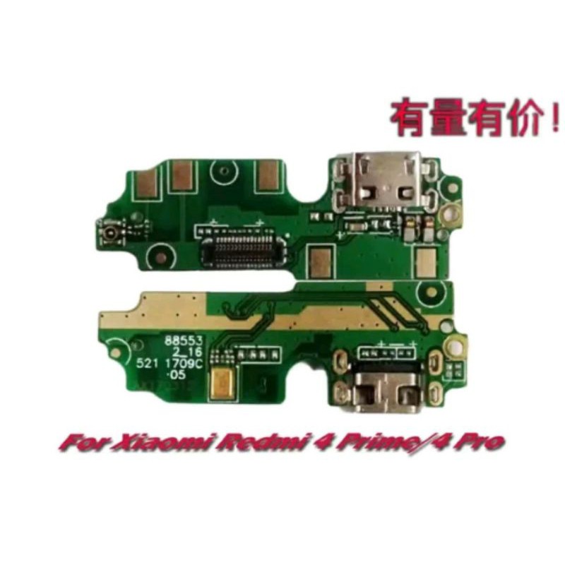 PAPAN CHARGER + IC Xiaomi Redmi 4 prime 4 Pro ORIGINAL CON T/C /HF/MIC / FULL KOMPONEN IC / Flexi Fl