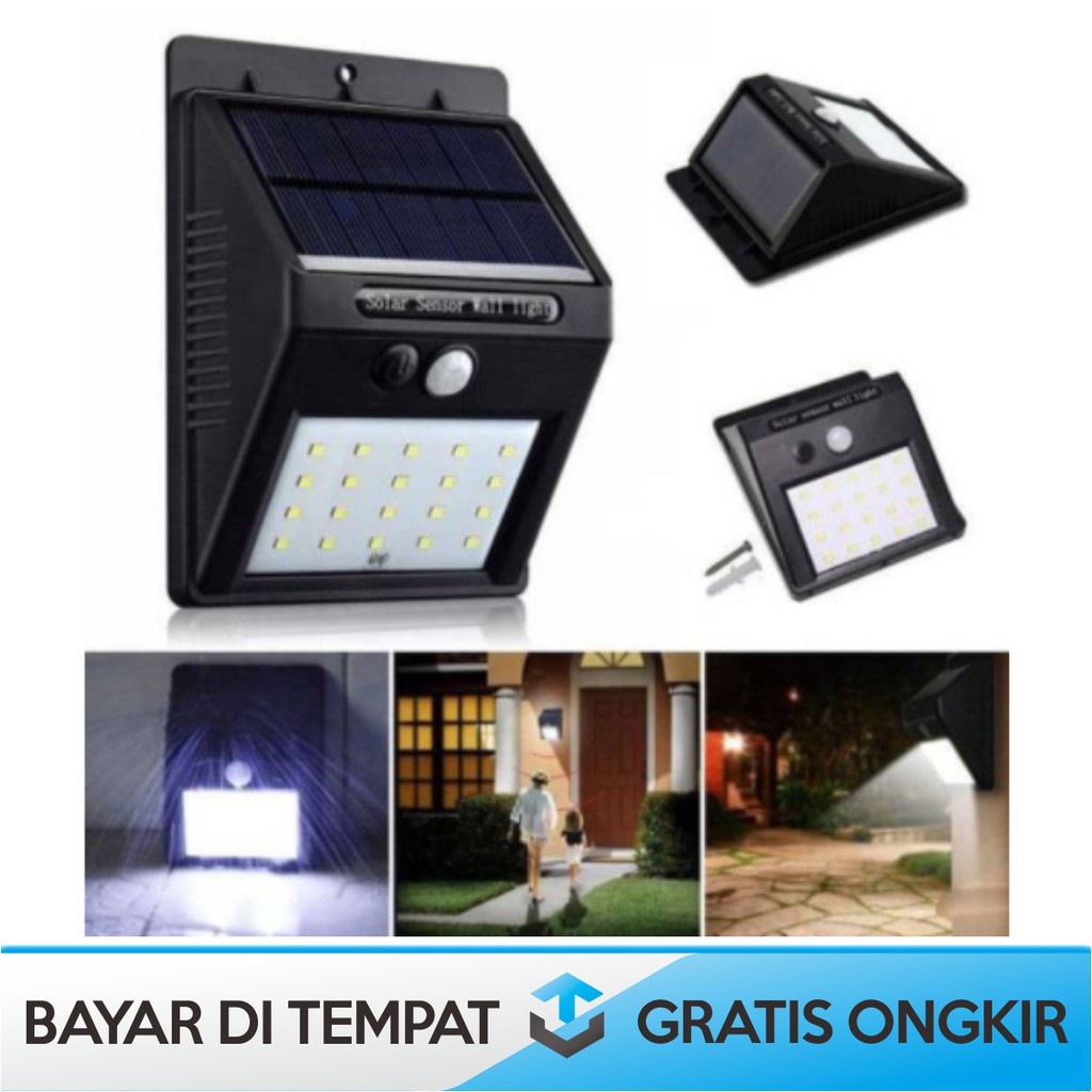 LAMPU DINDING / LAMPU TANGGA SOLAR POWER TENAGA SURYA LAMPU SOLAR TANGGA / LAMPU TAMAN DINDING KOTAK